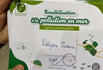 Feuille pour la sensibilisation contre les déchets